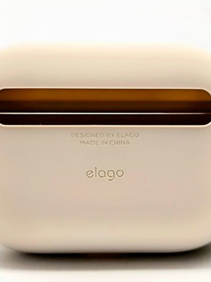 Elago Liquid Hybrid силиконов калъф για Apple AirPods Pro, Stone Beige