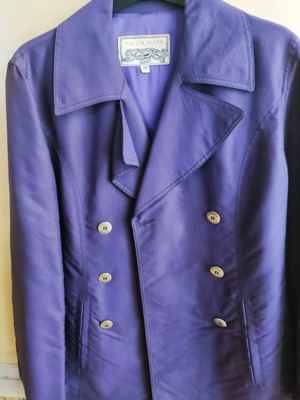 Krizia Jeans trench coat used, purple, size 42