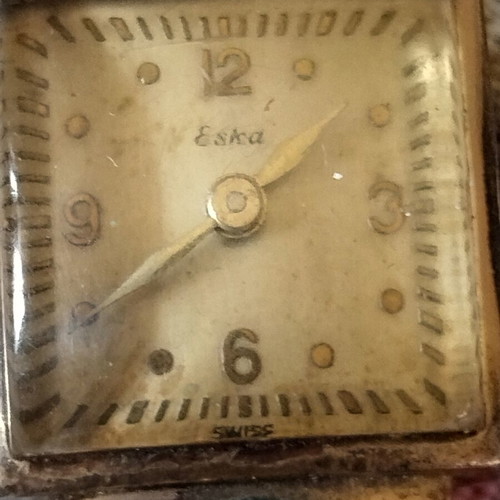 Eska vintage women's mechanical wristwatch used, 1940s-1950s