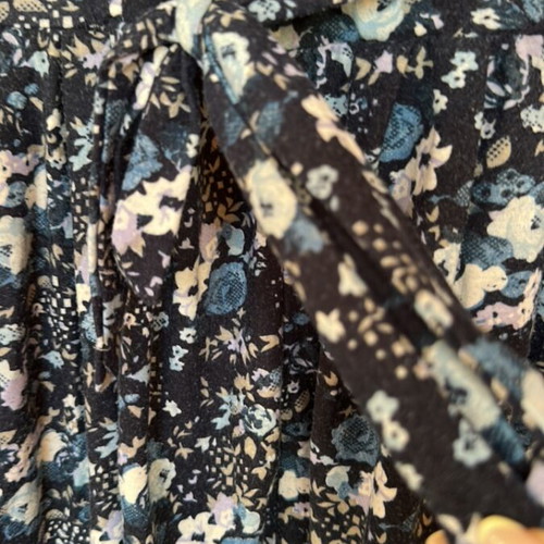 Women's pants used, size M 38 10, blue turquoise floral pattern