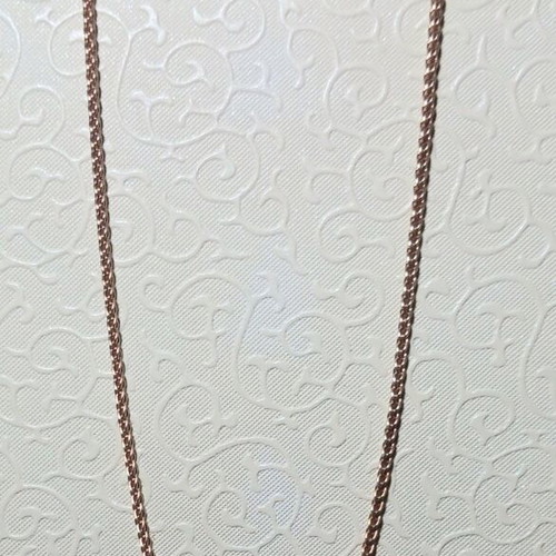 Silver necklace chain 925° gold plated with rose gold, length 45cm