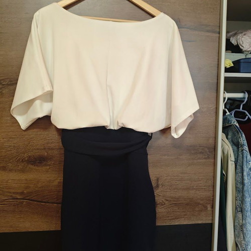 Boohoo Elegant Dress Black and Cream XL EU 44 like new
