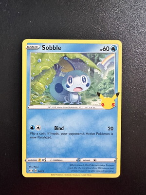 Sobble McDonalds 2021 card new, normal 24/25