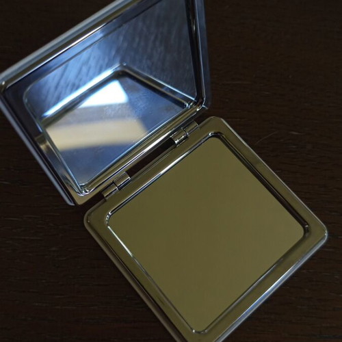 Compact mirror new with blue floral design