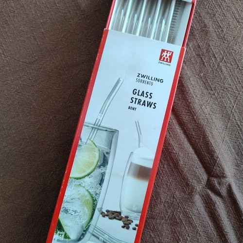 Zwilling Glass Eco Straws Set of 4 New