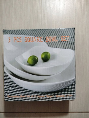 Square bowl set new, 2 sets