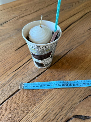 Διακοσμητικό κερί Coffee Hot Chocolate σε χάρτινο ποτήρι σαν καινούργιο
