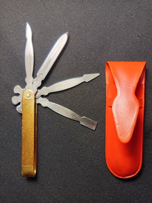 Manicure set foldable with case USSR, like new, stainless steel