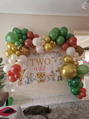 Banner γεννεθλίων από πανί καμβά για τα 2α γεννεθλια