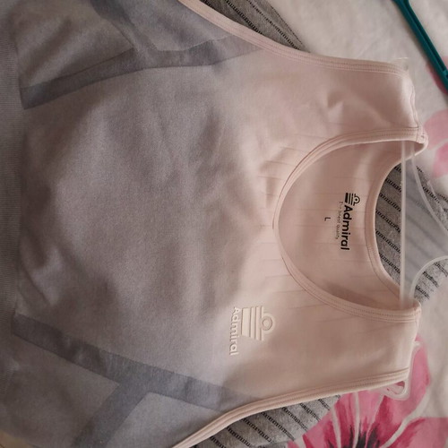 Admiral women's sports tank top, large, pink and grey