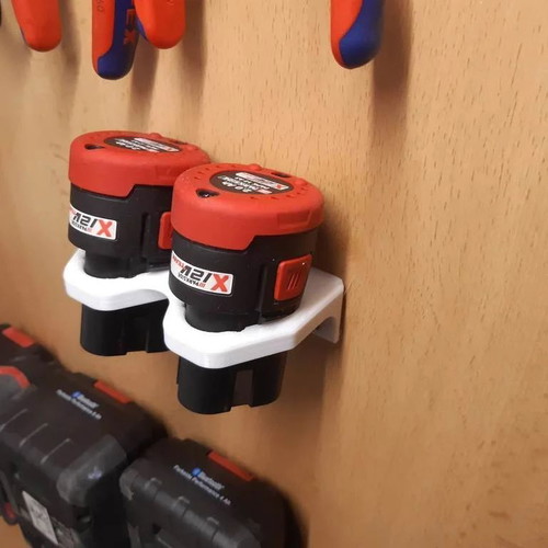 Wall mount for 2 Parkside X12V batteries 2 or 2.5 Ah on order