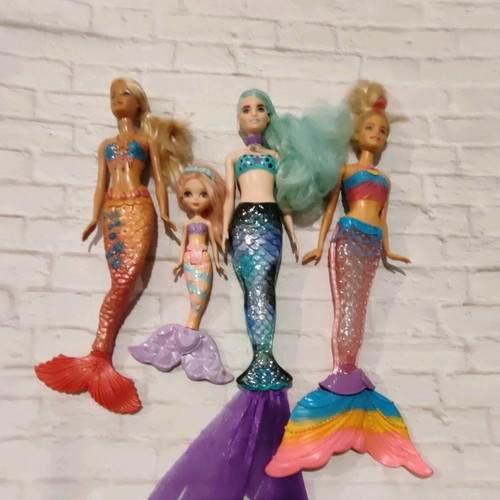 Barbie mermaids like new, all together