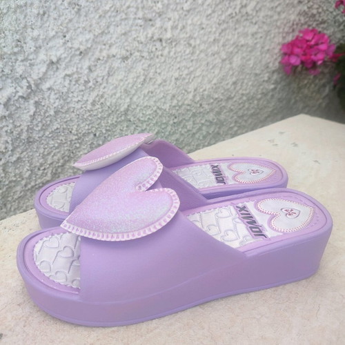 Jomix slippers size 38 new, purple with hearts