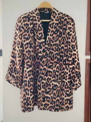 Kate London Leopard Blazer like new, black and brown, XXL