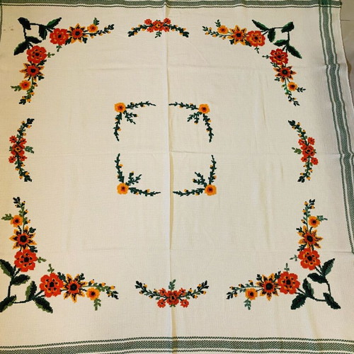 Decorative tablecloth handmade embroidery like new