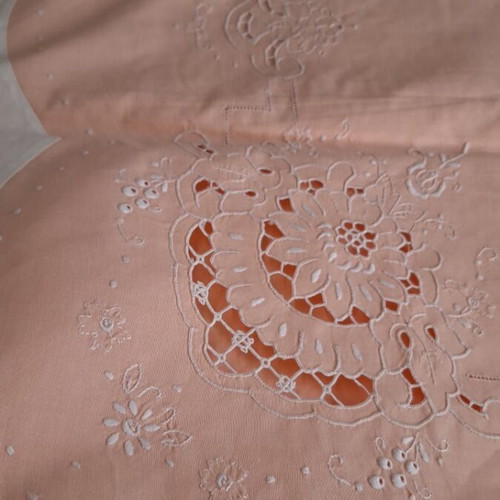 Hand-embroidered bed sheet new 220×260 with 2 pillowcases