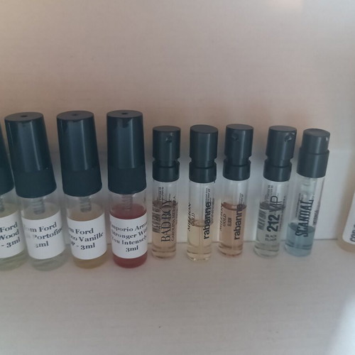 Mini men's perfume discovery set used, 10 pieces with Tom Ford and more