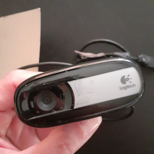 Logitech USB camera and clip microphone used
