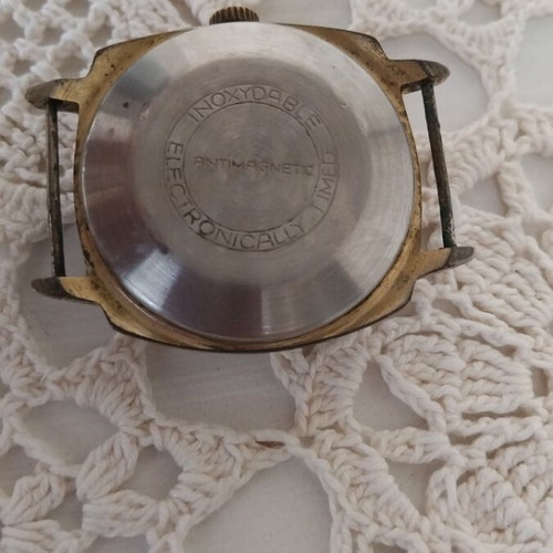 Vintage Ruhla Anker watch used with petrol dial DDR
