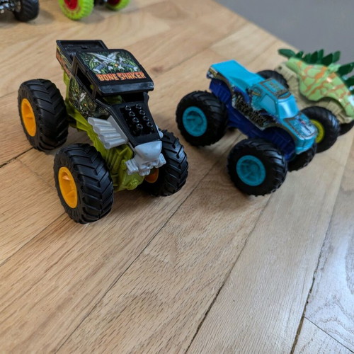 Large monster trucks like new, all together