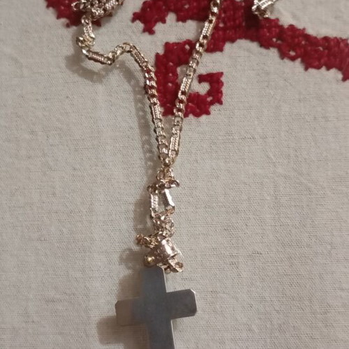 White gold cross 18k new
