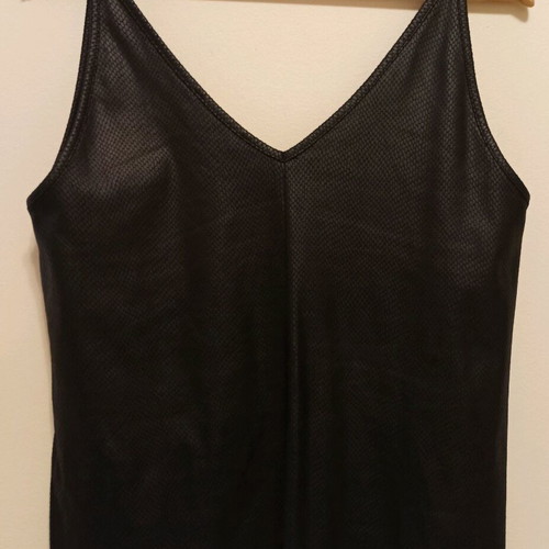BSB leather-look black top like new, sleeveless