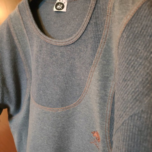 T-shirt Nikos Apostolopoulos used, blue, size Small