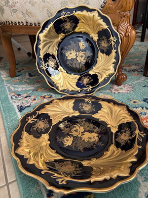 Weimar Jutta porcelain decorative plates kobalt like new