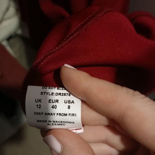 Goddiva cocktail dress Bordeaux red like new, short length