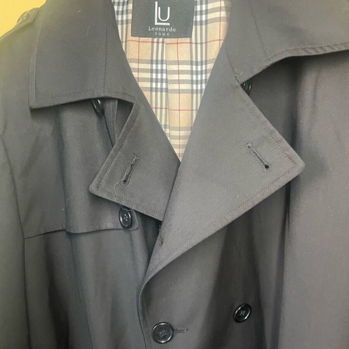 Leonardo Uomo men's black coat like new, size M/L