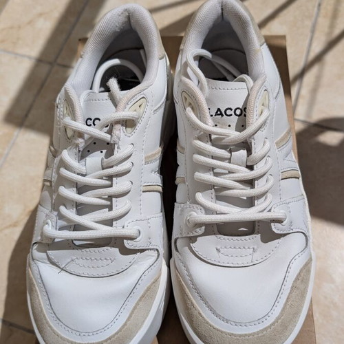 Lacoste Flatform Sneakers used, white off-white, size 37