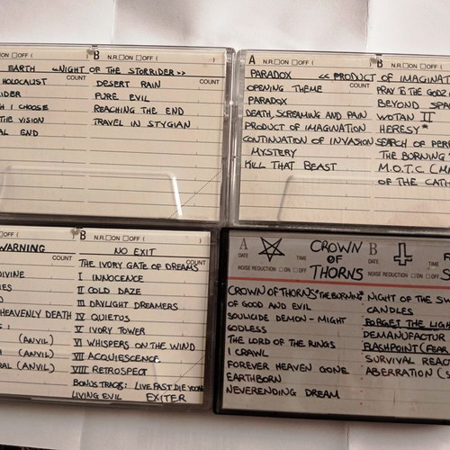 Heavy Thrash Metal Cassette Tapes set of 4, near mint condition
