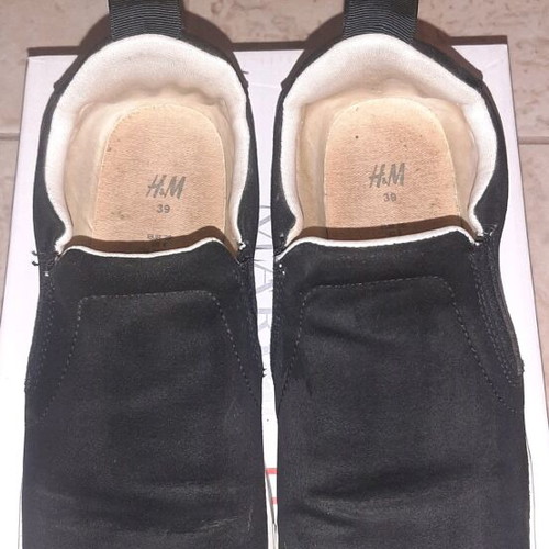 H&M women's shoes used, size 39, black and white