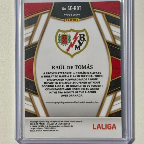 Κάρτα Panini Select La Liga 2023-24 Raul De Tomas Red Prizm Auto SE-RDT καινούργια