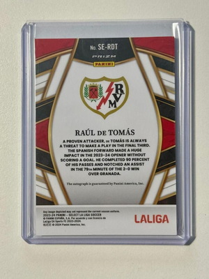 Κάρτα Panini Select La Liga 2023-24 Raul De Tomas Red Prizm Auto SE-RDT καινούργια