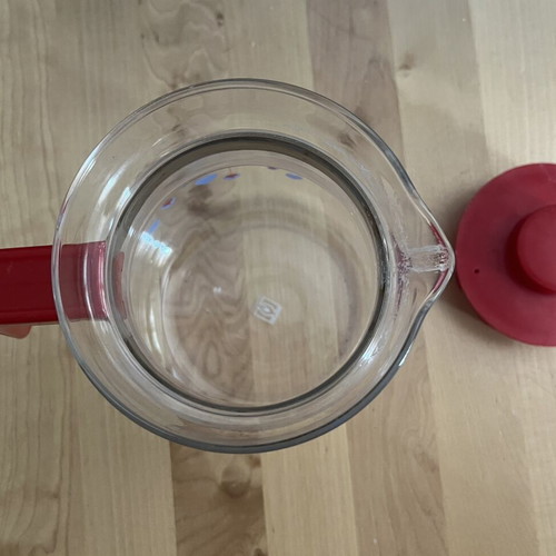 JEMAERGLAS vintage glass jug for hot drinks, Germany