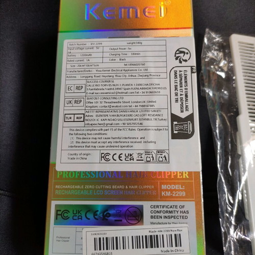 Σετ Kemei 2299 και χτένα καινούργια