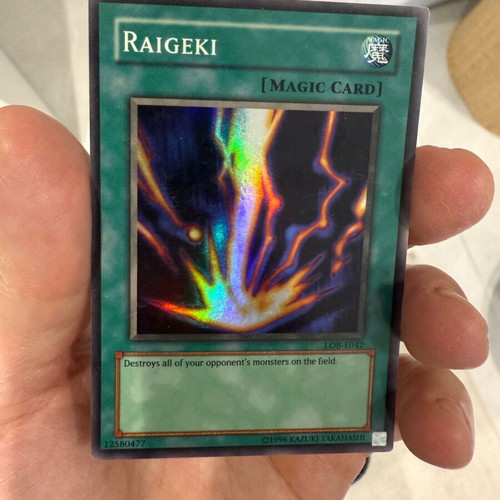 Yu-Gi-Oh Raigeki LOB-E042 Ultra Rare Holo card mint condition