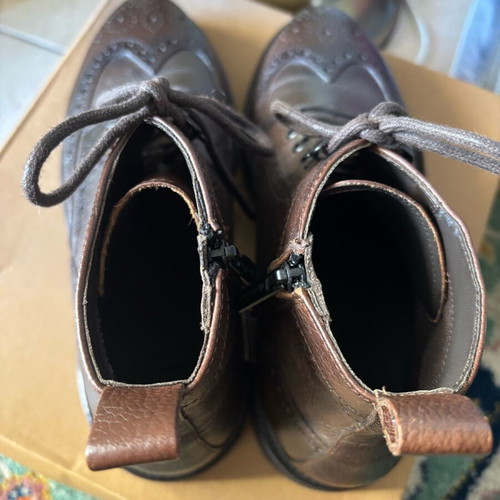 Oxford leather boots new brown Massimo Dutti