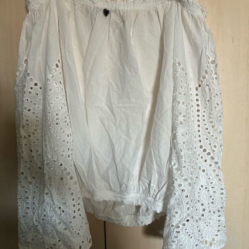 White boho blouse Mat like new, One Size