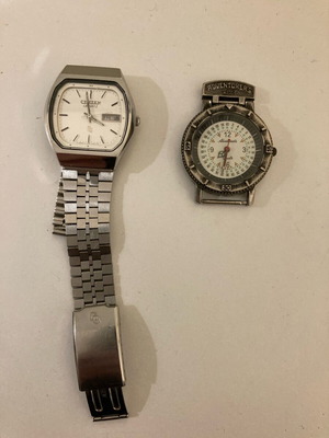Wristwatches used, 2 pieces for repair or spare parts