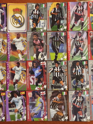 Football stickers 2000s used, set of 64 cut from album
