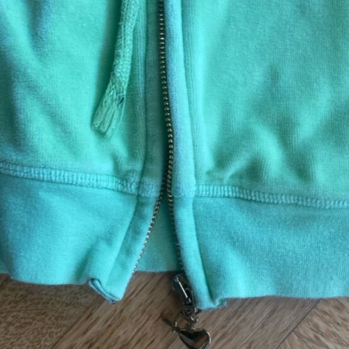 SugarFree velour hooded jacket, green, size S