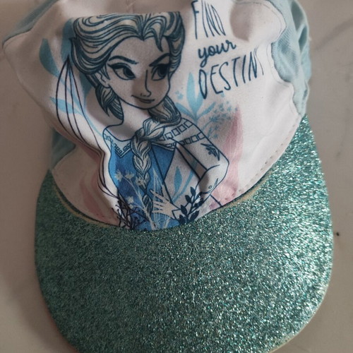 Frozen Elsa kids' hat with green glitter brim