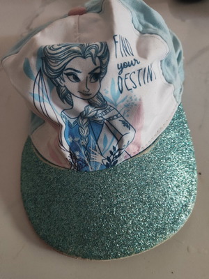 Frozen Elsa kids' hat with green glitter brim