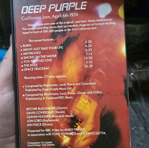 vhs βιντεοκασέτα DEEP PURPLE