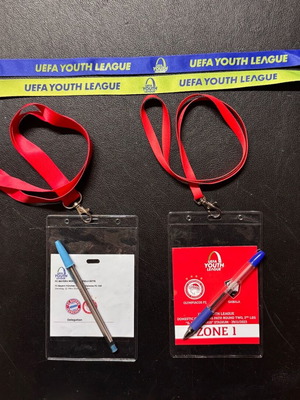 Olympiacos Youth League 2024-25 used package with 2 passes and official lanyard