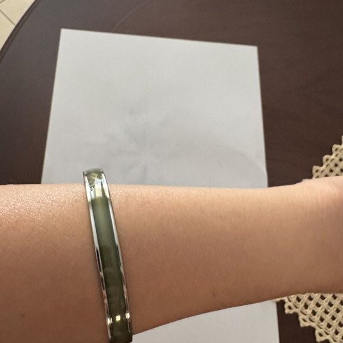 Dyrberg/Kern bracelet khaki and silver like new