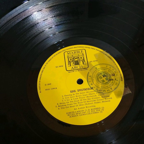 Soul Spectacular vinyl record like new, 33 rpm