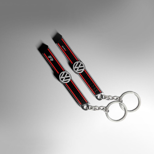 VW GTI and R keychains made to order, black and red